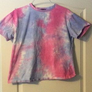 Women’s Just Quella Tie Dye Tee Shirt Sz Medium 95% Cotton